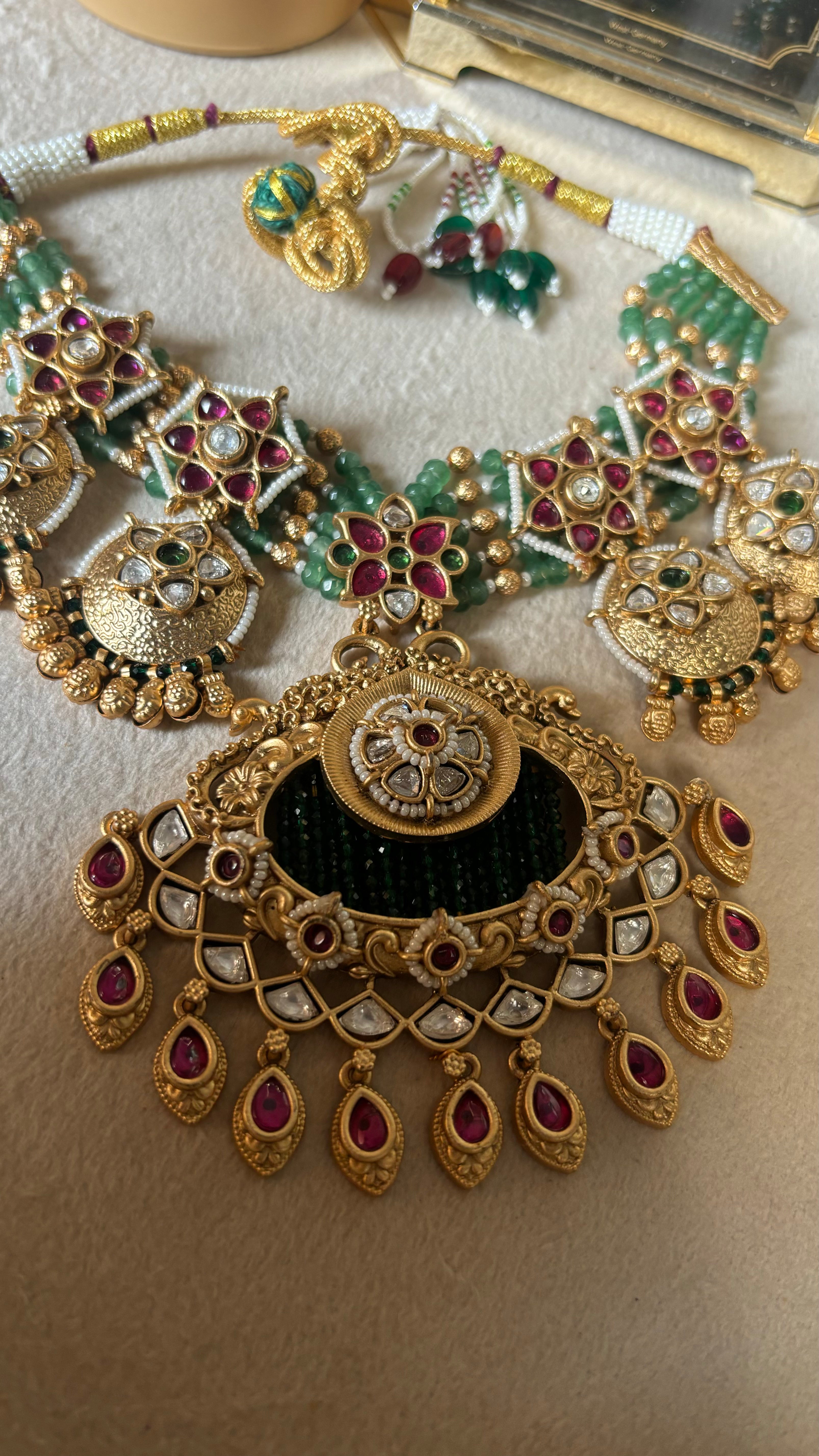 Mint rajwada designer necklace set