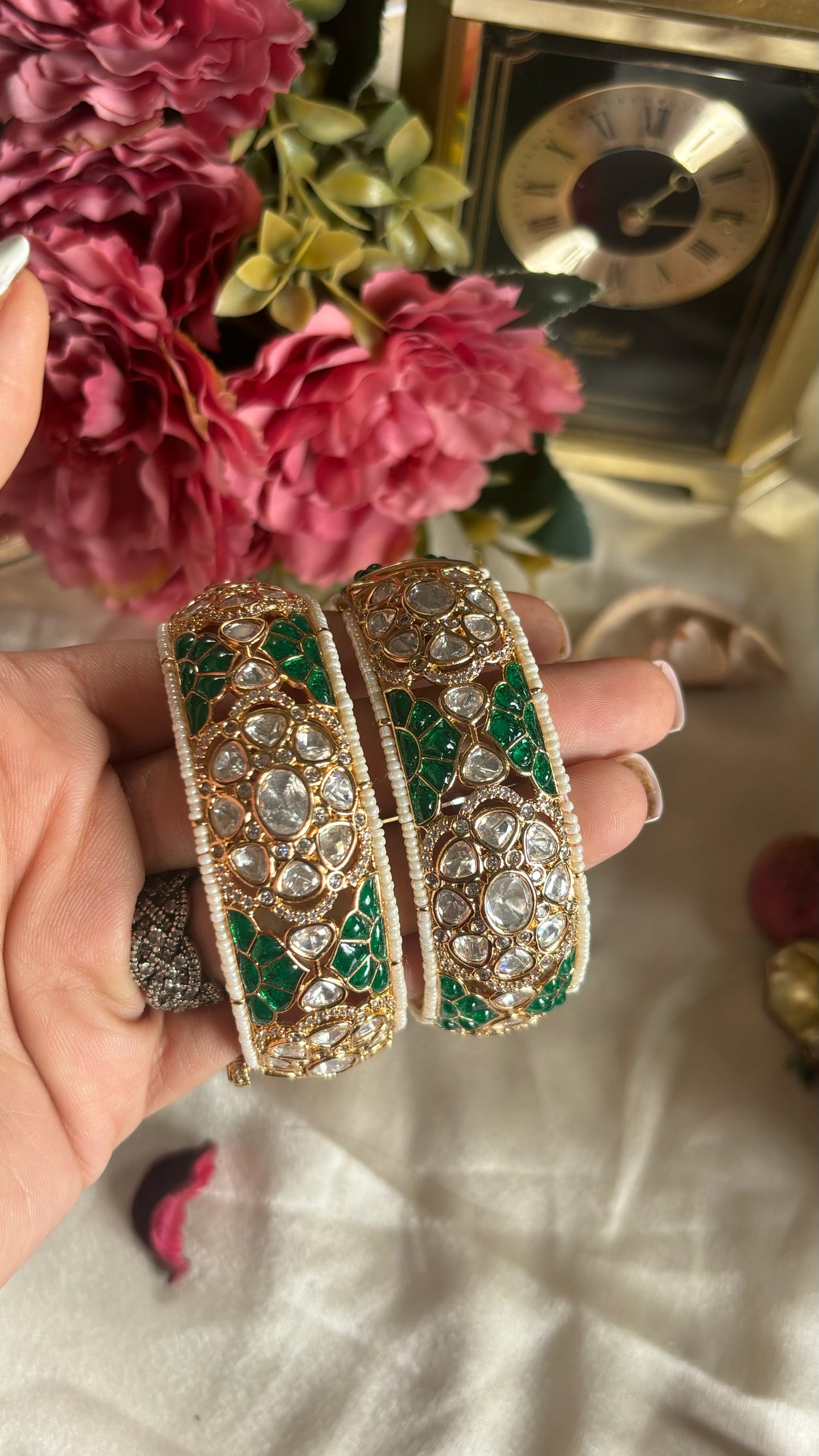 Emerald Moissanite bangles