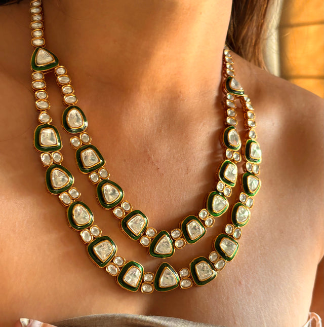 Dual layered necklace set