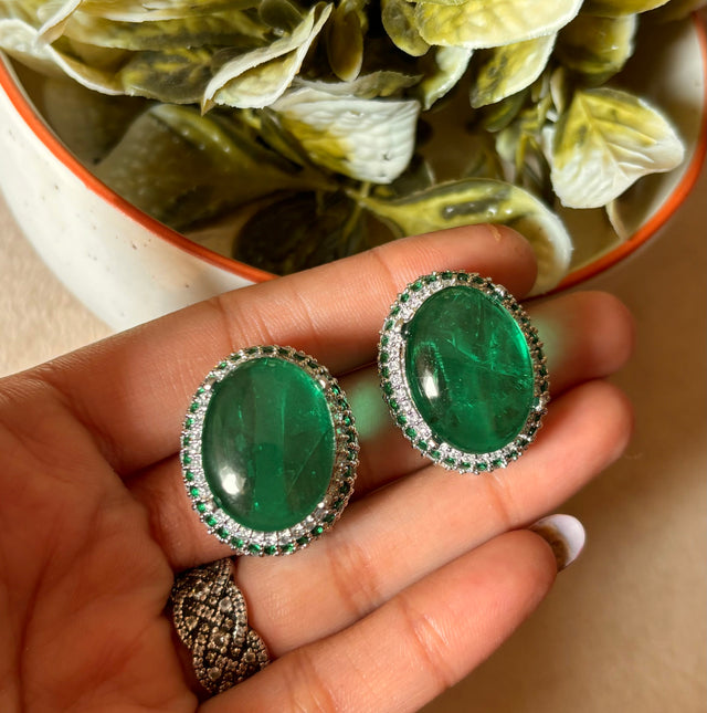 Emerald studs