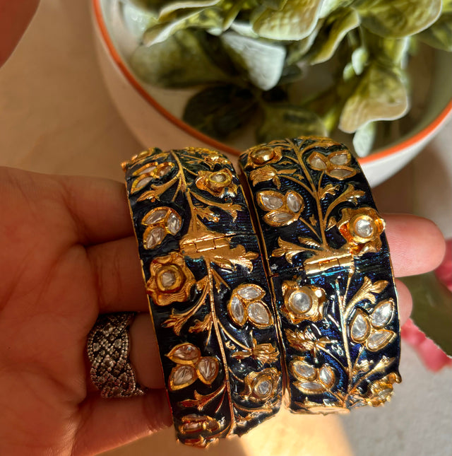 Sapphire meenakari bangles