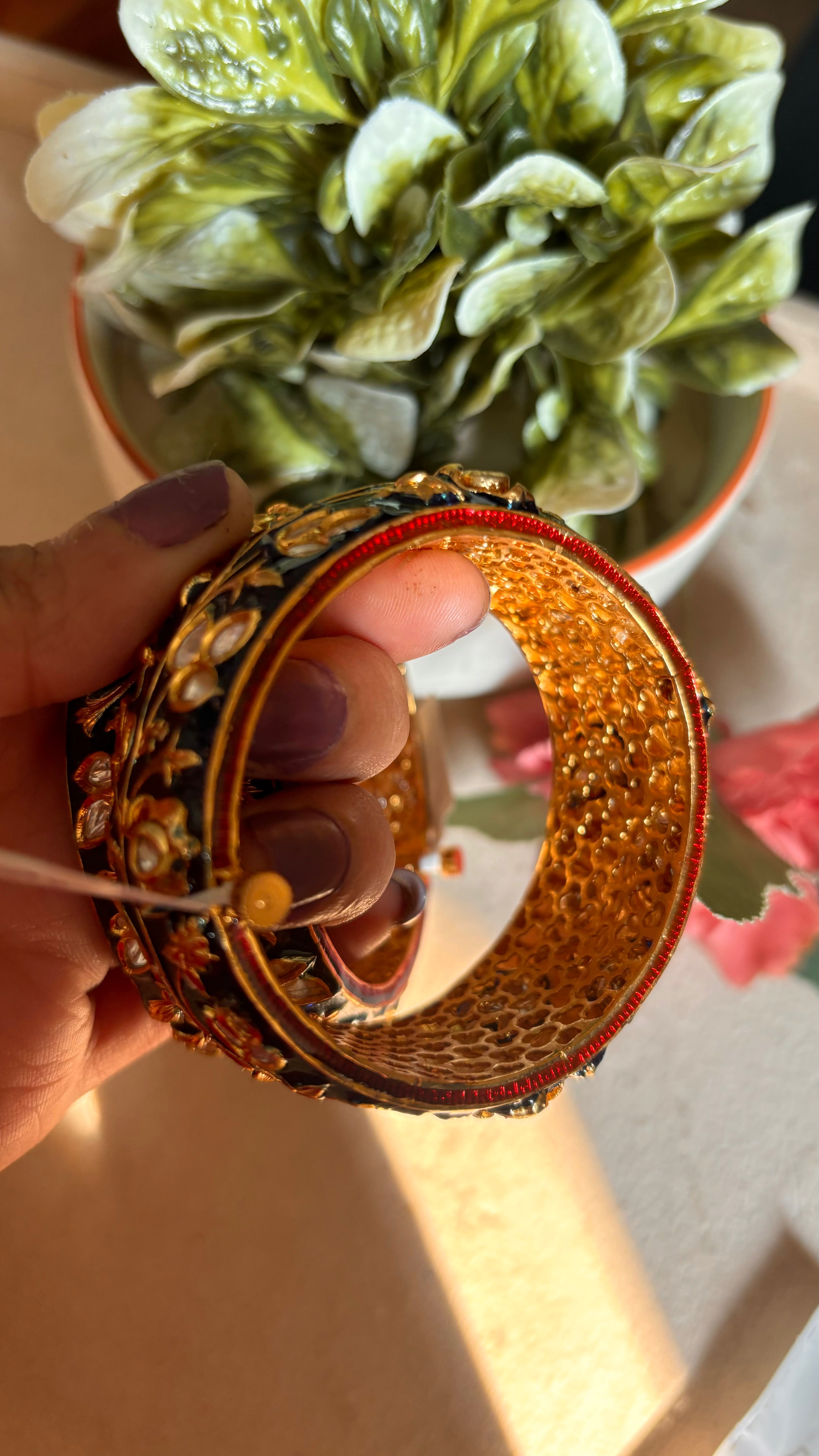 Sapphire meenakari bangles