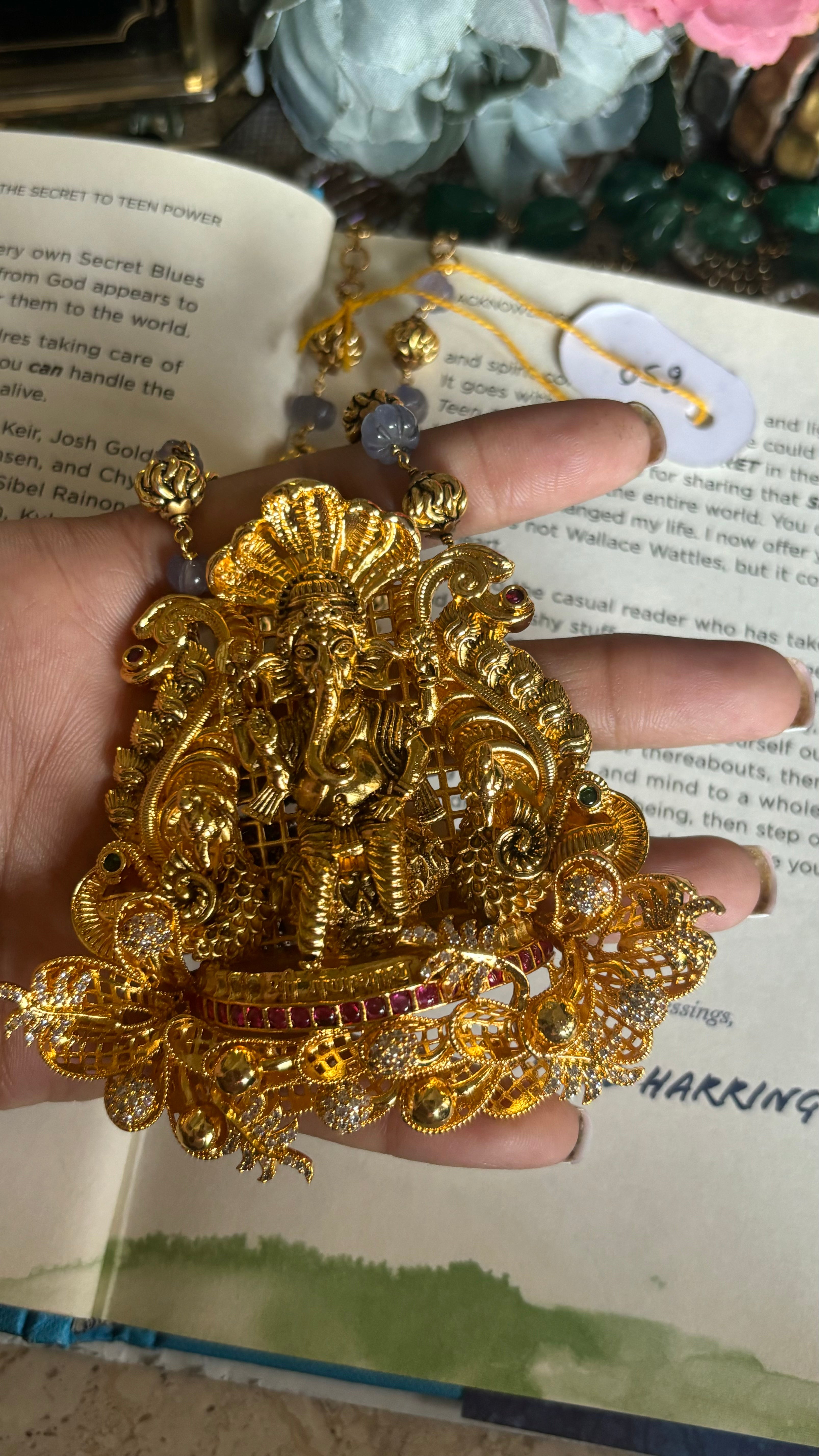 Ganapati temple jewellery set