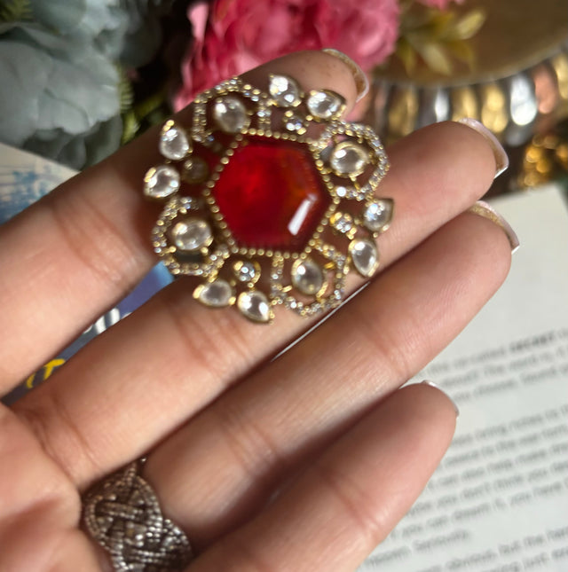 Ruby Moissanite ring