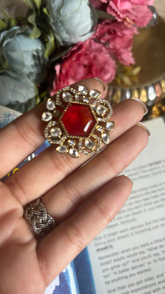 Ruby Moissanite ring