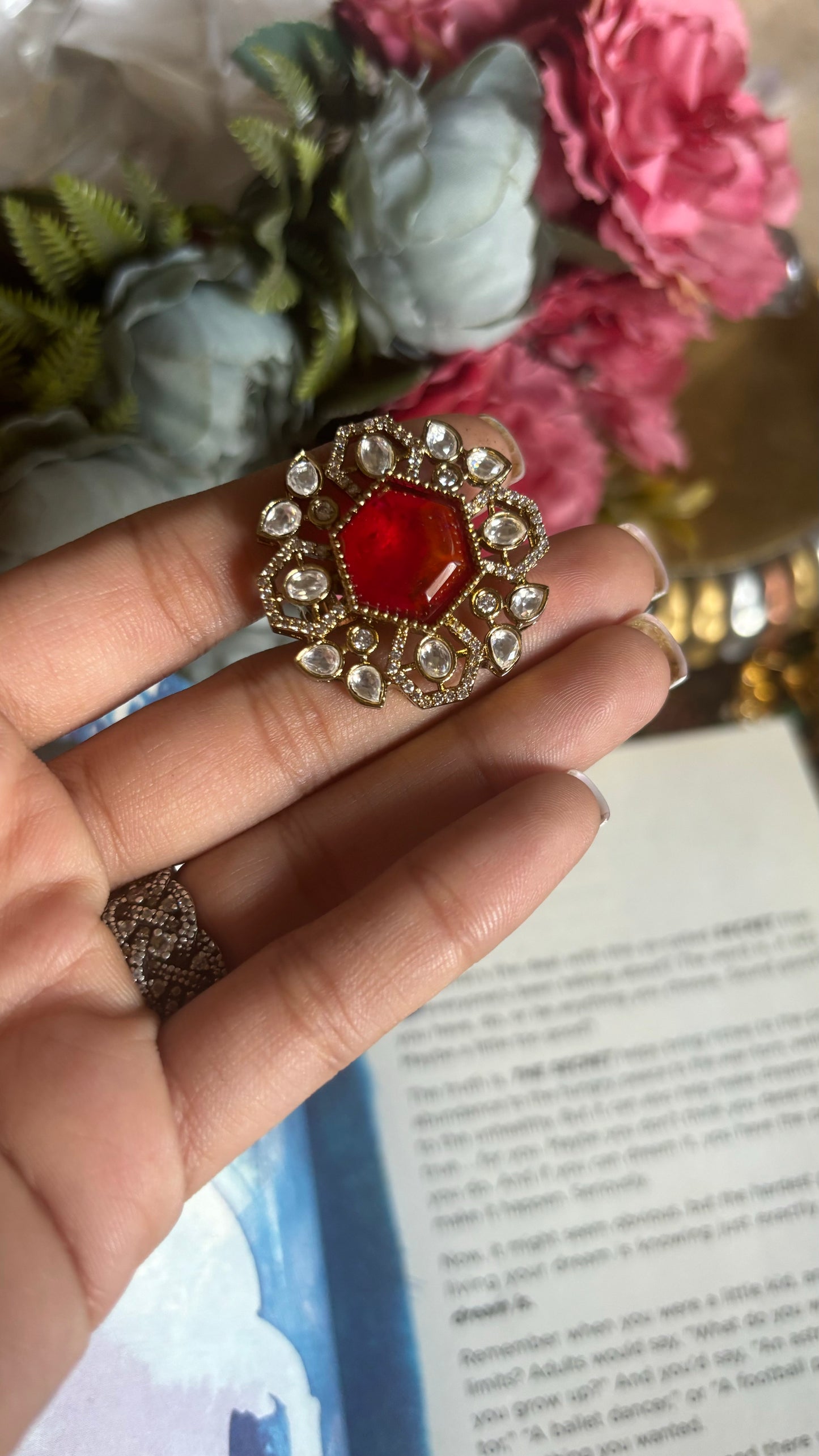 Ruby Moissanite ring